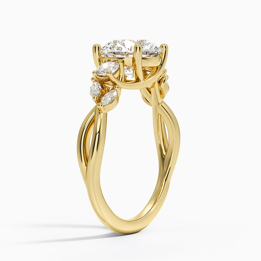 18K Yellow Gold Willow Three Stone Diamond Ring (1/3 ct. tw.)