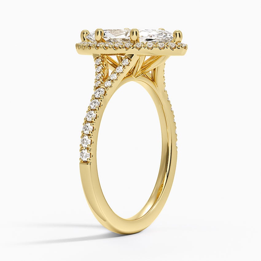18K Yellow Gold Joy Half-Coverage Diamond Ring