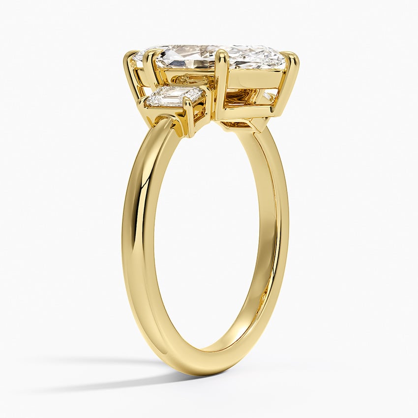 Three Stone Diamond Engagement Ring - Rhiannon