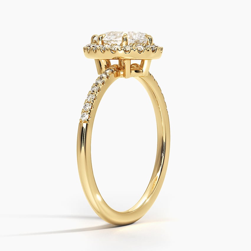 18K Yellow Gold Cambria Halo Diamond Ring