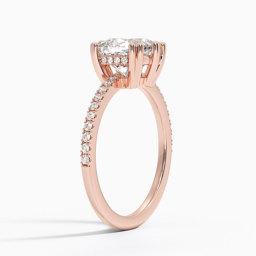 14K Rose Gold Luxe Kalina Hidden Halo Diamond Ring