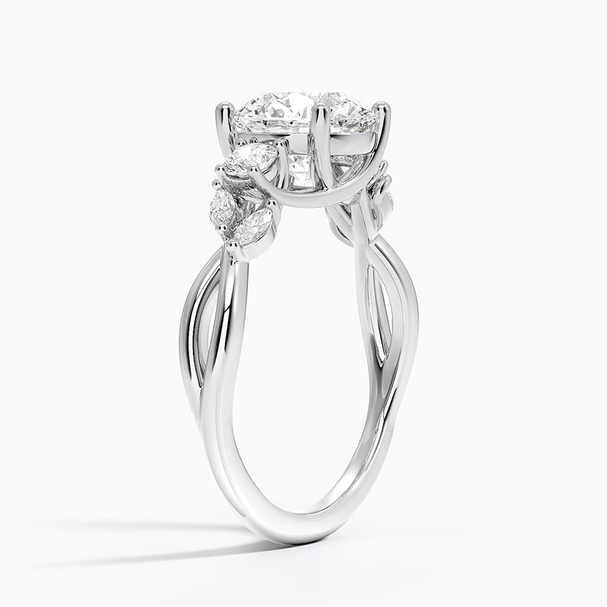 18K White Gold Willow Three Stone Diamond Ring (1/3 ct. tw.)