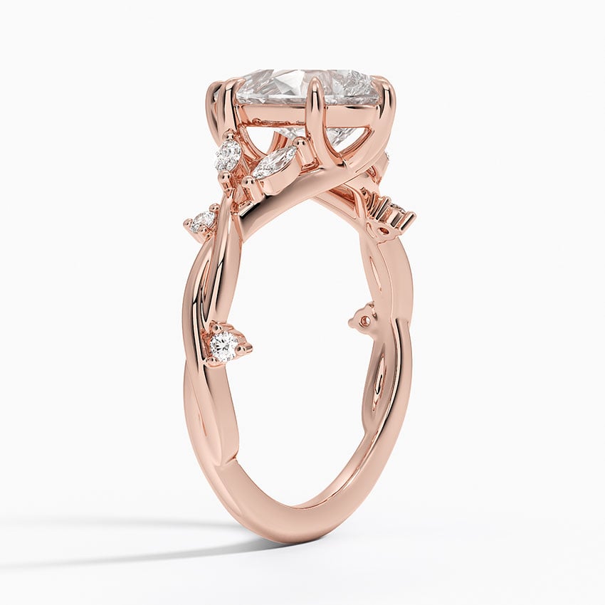 14K Rose Gold Azalea Twist Diamond Ring