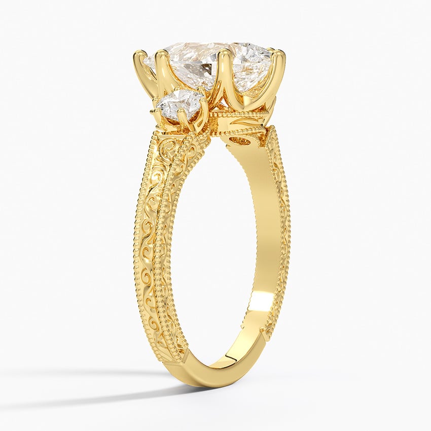Hudson Three Stone Diamond Ring - Brilliant Earth