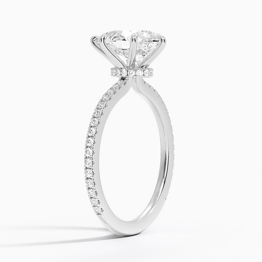 Demi Engagement Ring - Hidden Halo Diamond Ring