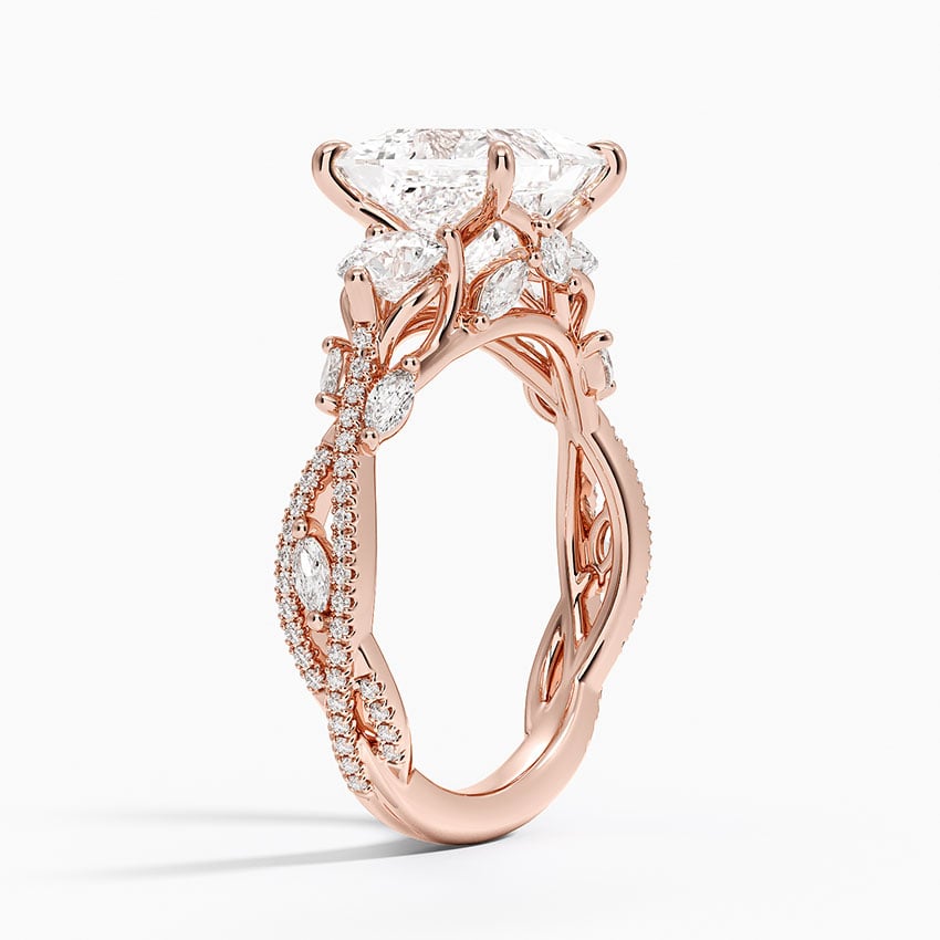 Luxe Secret Garden Three Stone Diamond Ring