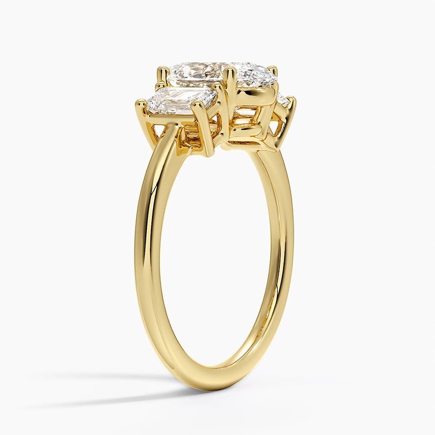 18K Yellow Gold Luxe Rhiannon Three Stone Diamond Ring (3/4 ct. tw.)