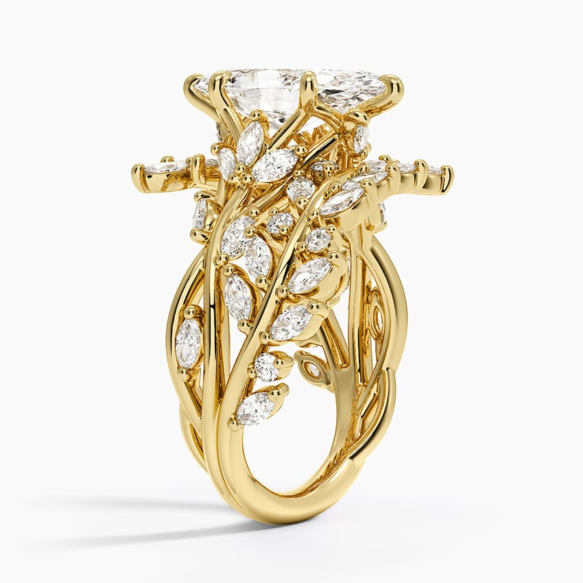 18K Yellow Gold Secret Garden Wrap Diamond Ring