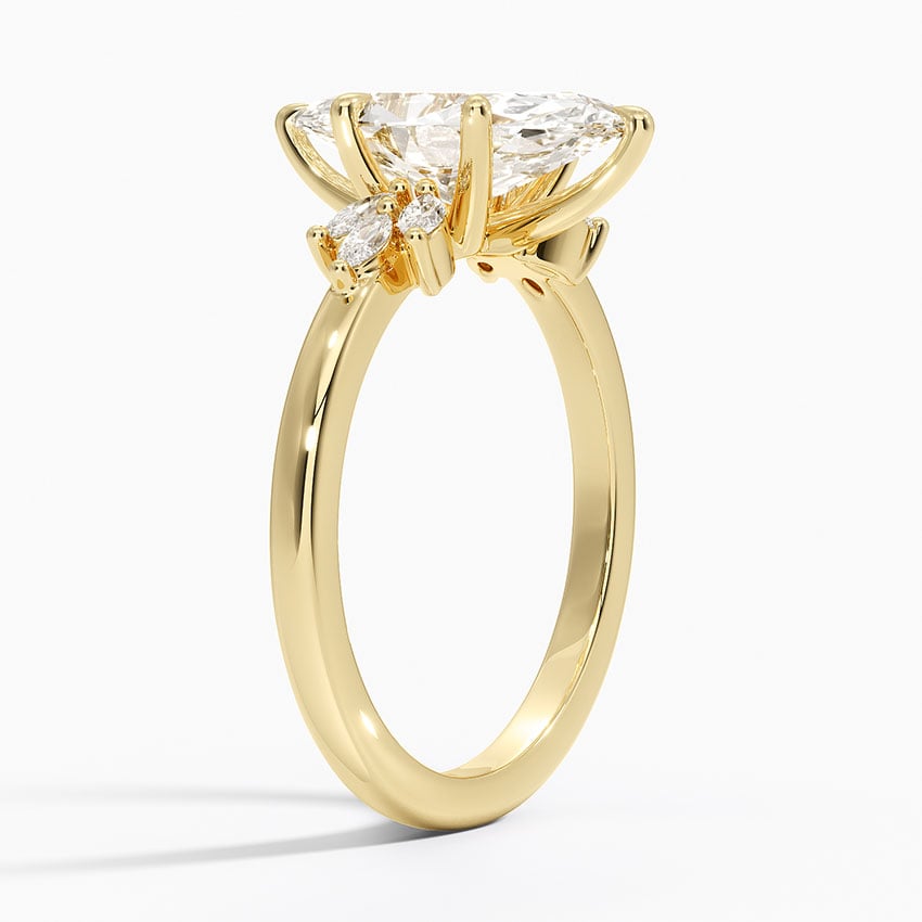 Marquise Cluster Diamond Engagement Ring