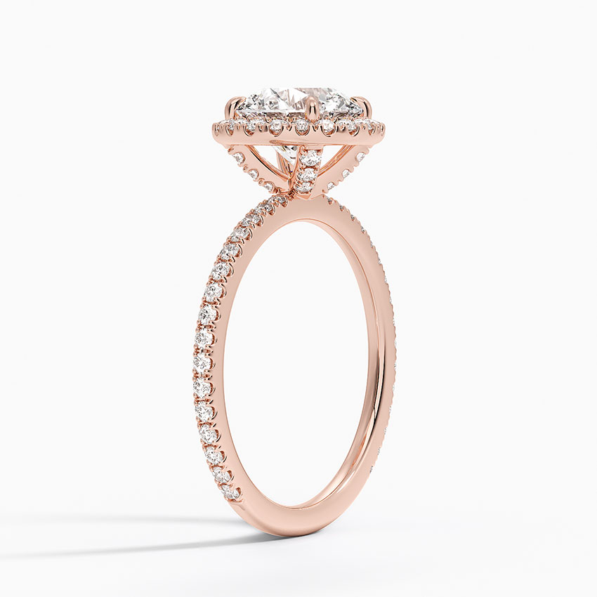14K Rose Gold Waverly Halo Diamond Ring (1/2 ct. tw.)