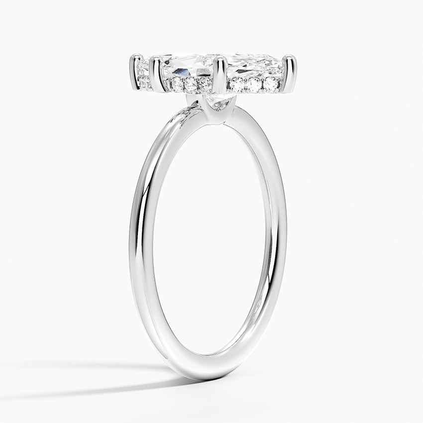 18K White Gold Gwen Perfect Fit Hidden Halo Diamond Ring