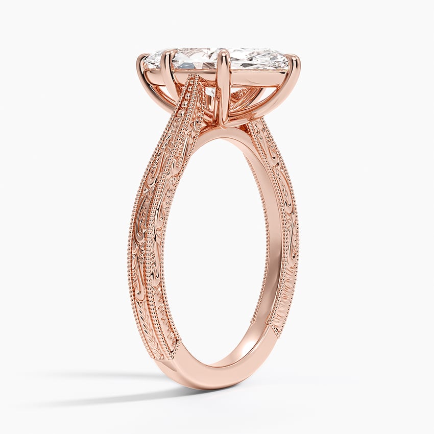 14K Rose Gold Elsie Engraved Ring