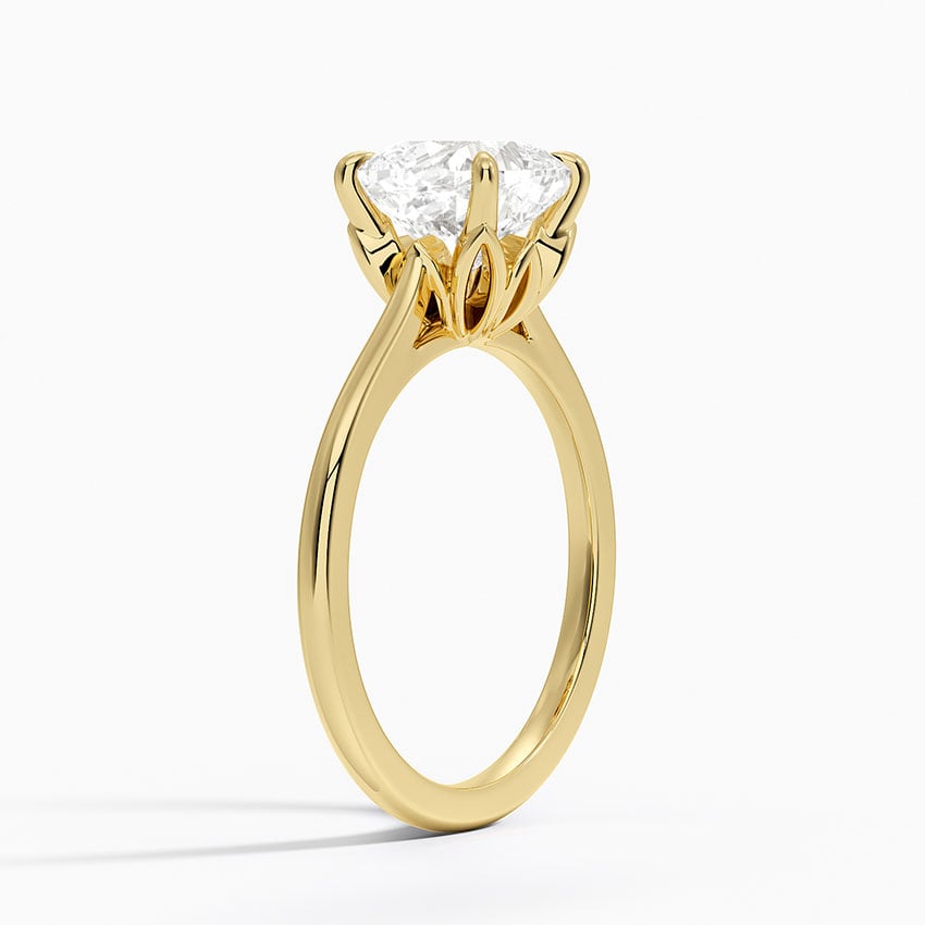 Floral Solitaire Engagement Ring
