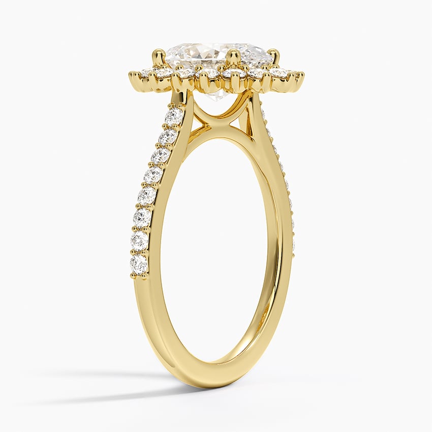 Luxe Sunburst Halo Diamond Ring - Brilliant Earth