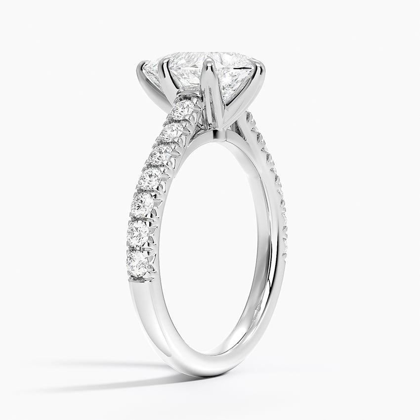 French Pavé Engagement Ring