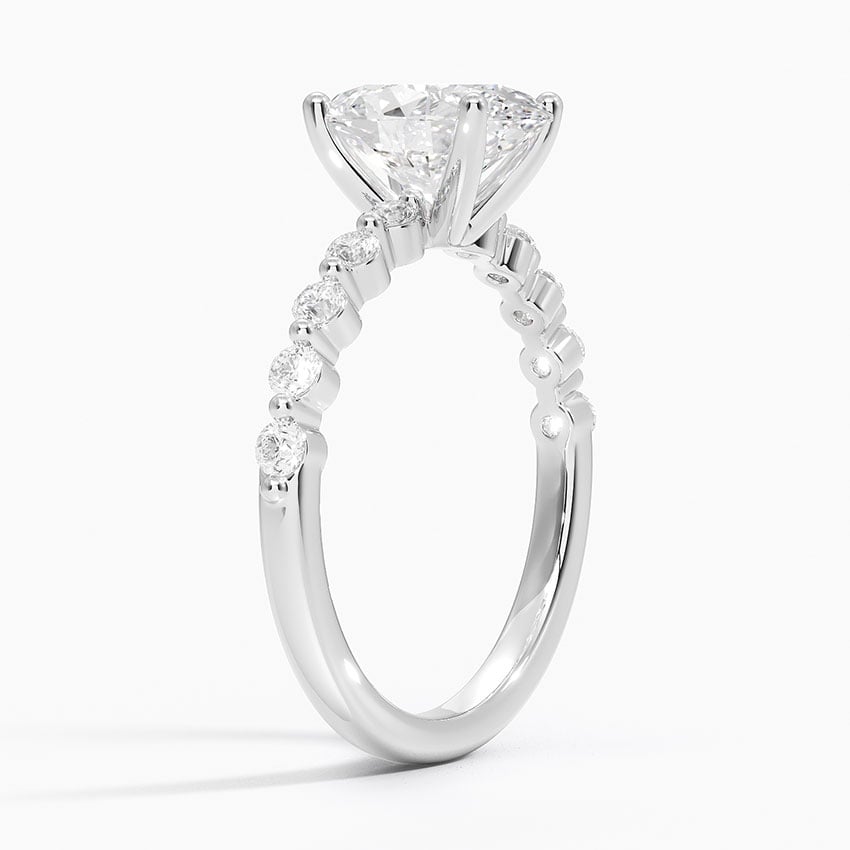 Single Shared Prong Engagement Ring