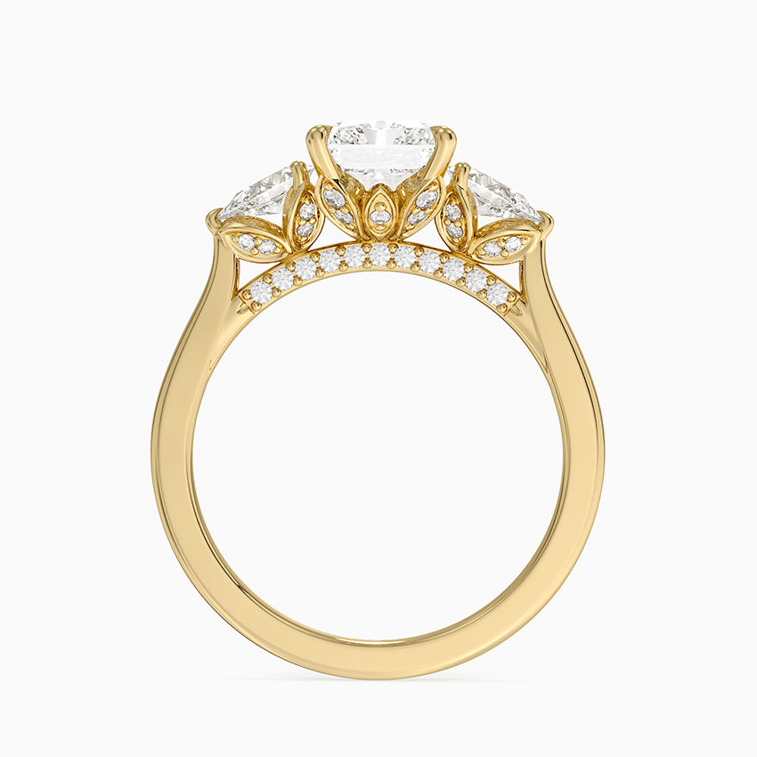 Petal Pear Three Stone Diamond Ring (1/2 ct. tw.) in 18K Yellow Gold
