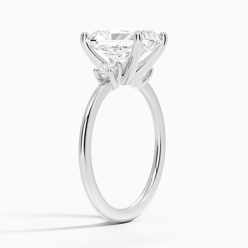 Thin Three Stone Diamond Ring
