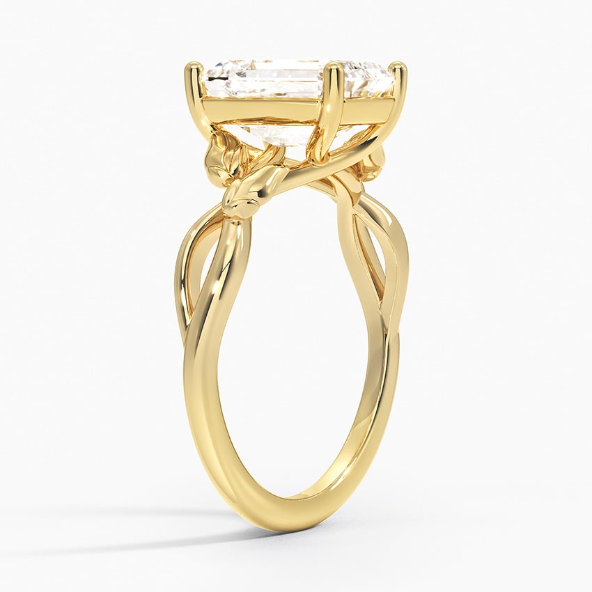 18K Yellow Gold Budding Willow Solitaire Ring