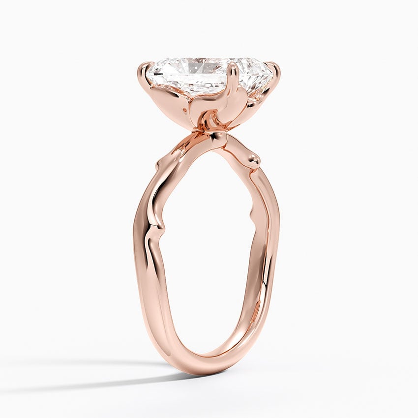 14K Rose Gold Rose Thorn Solitaire Ring