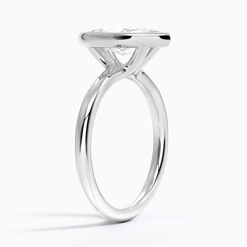 Platinum Freesia Bezel Solitaire Ring