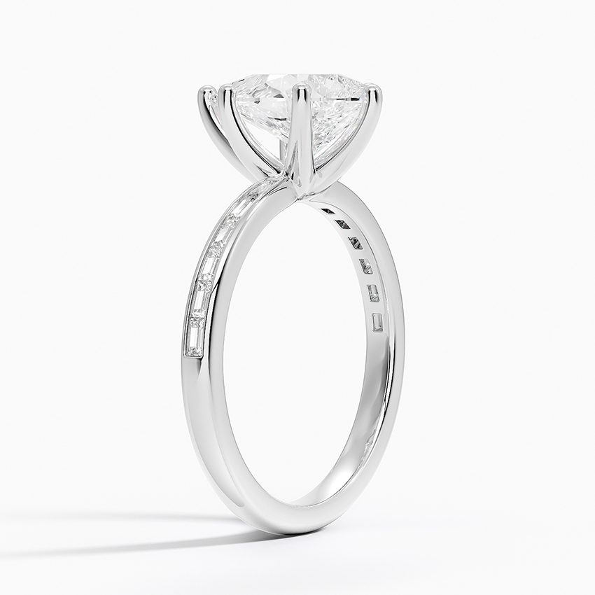 18K White Gold Tabitha Channel Set Baguette Diamond Ring