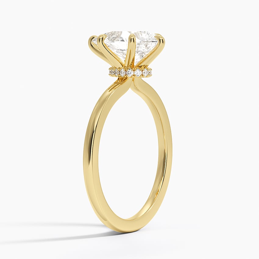 Secret Halo Six-Prong Diamond Ring