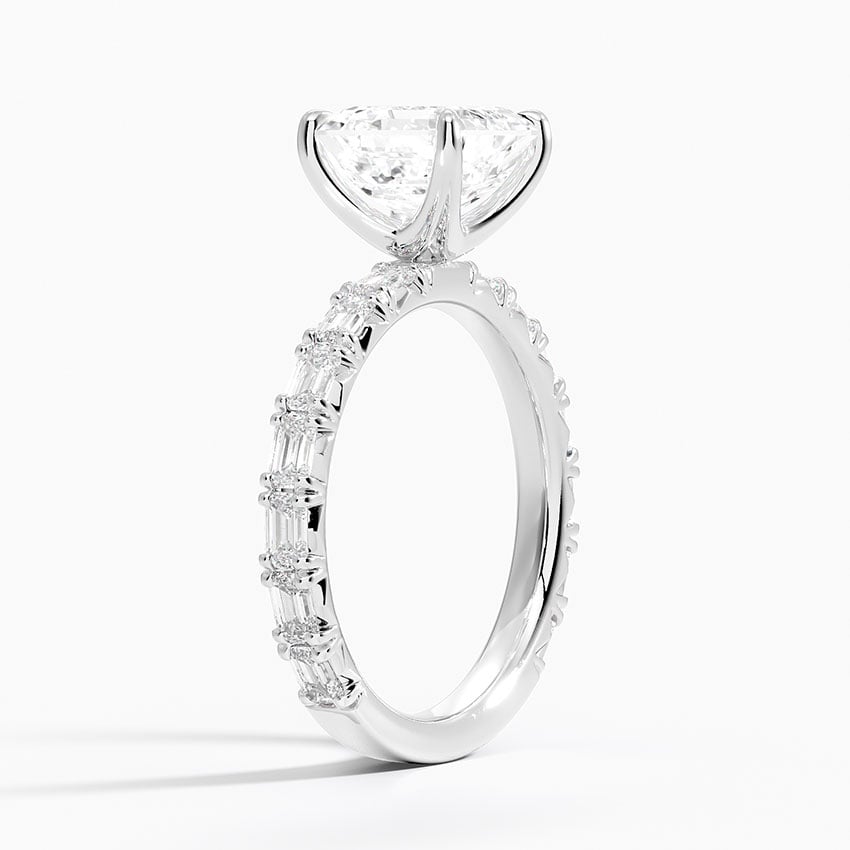18K White Gold Nathalie Emerald-Cut Diamond Ring (3/4 ct. tw.)