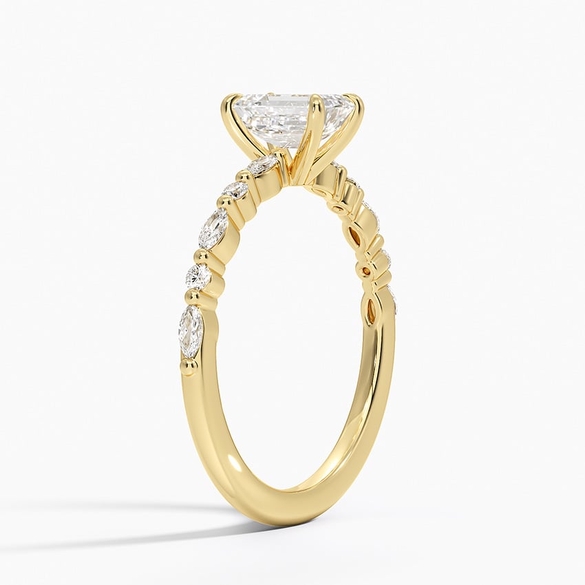 18K Yellow Gold Delicate Versailles Diamond Ring