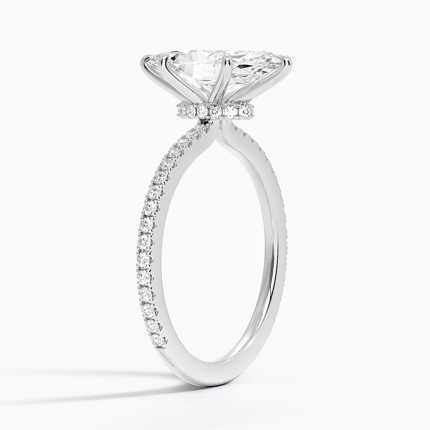 Demi Engagement Ring - Hidden Halo Diamond Ring