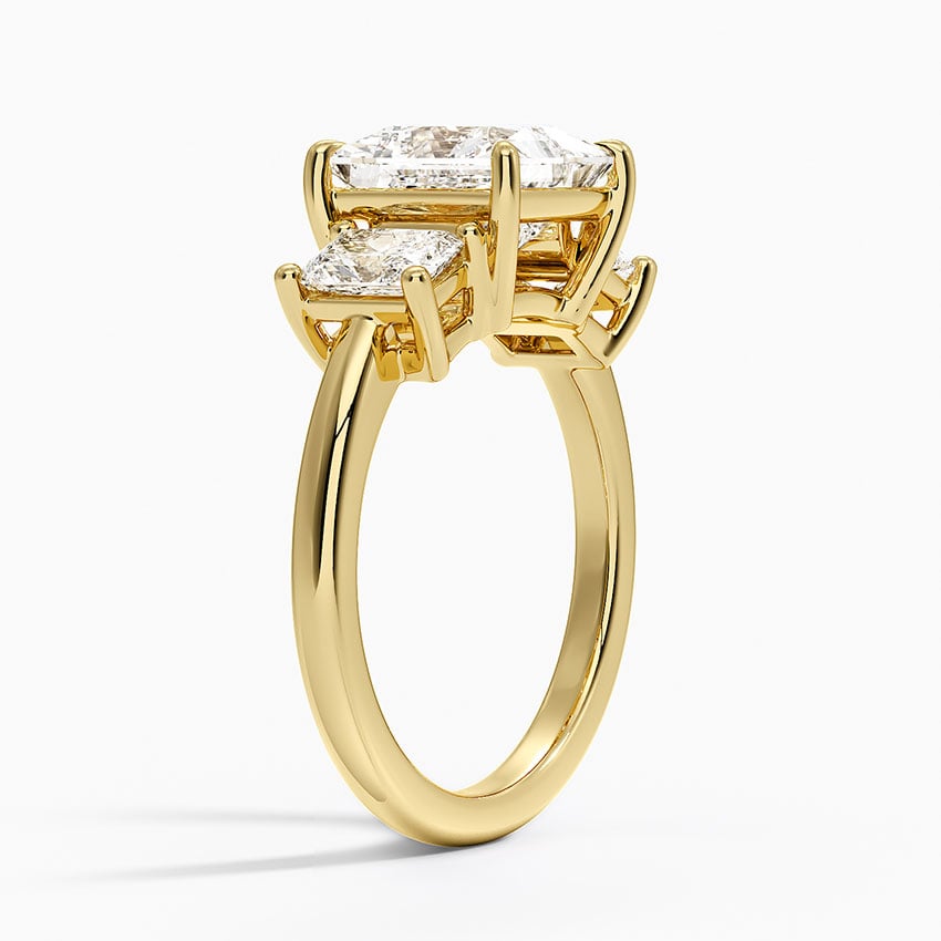 Luxe Helena Radiant-Cut Three Stone Diamond Ring