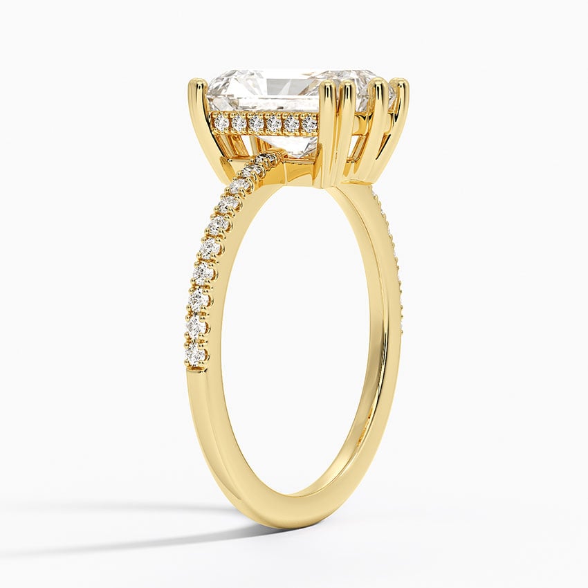 Luxe Kalina Hidden Halo Diamond Ring in 18K Yellow Gold