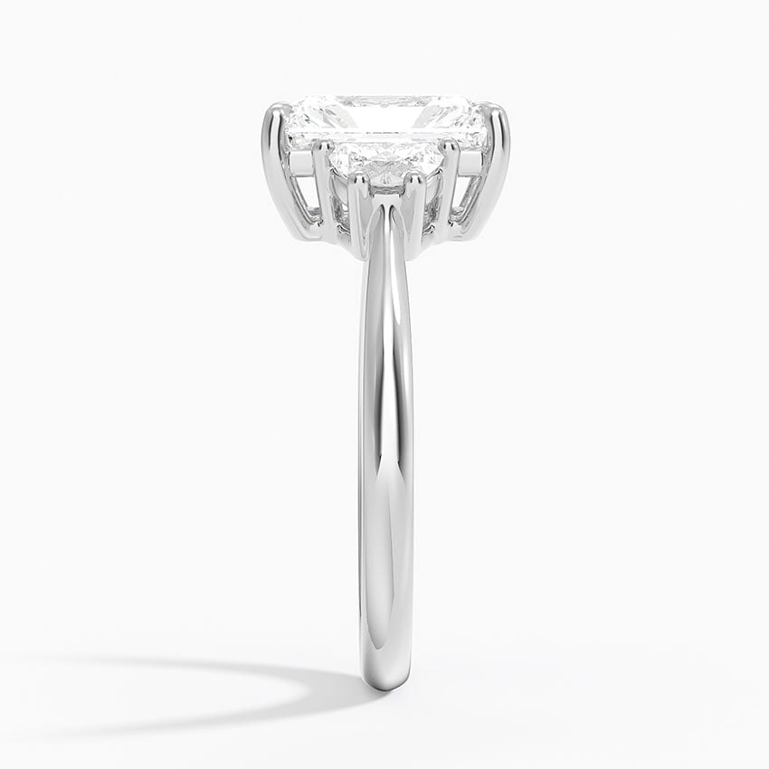 Half Moon Three Stone Diamond Ring (1/4 ct. tw.) in 18K White Gold