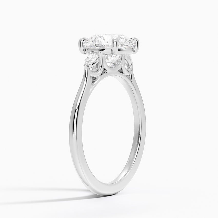 Platinum Aria Perfect Fit Three Stone Diamond Ring