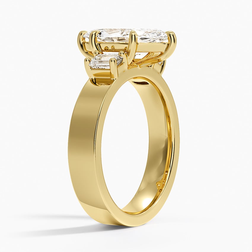 Peyton Emerald Cut Three Stone Diamond Ring