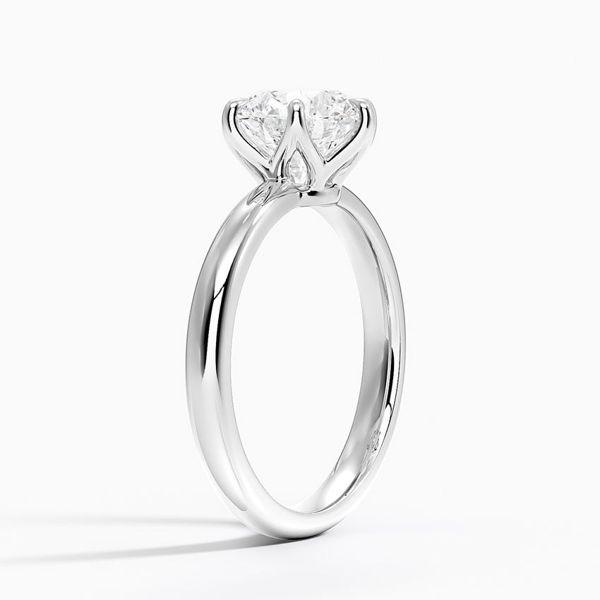 18K White Gold Esme 2.5mm Solitaire Ring