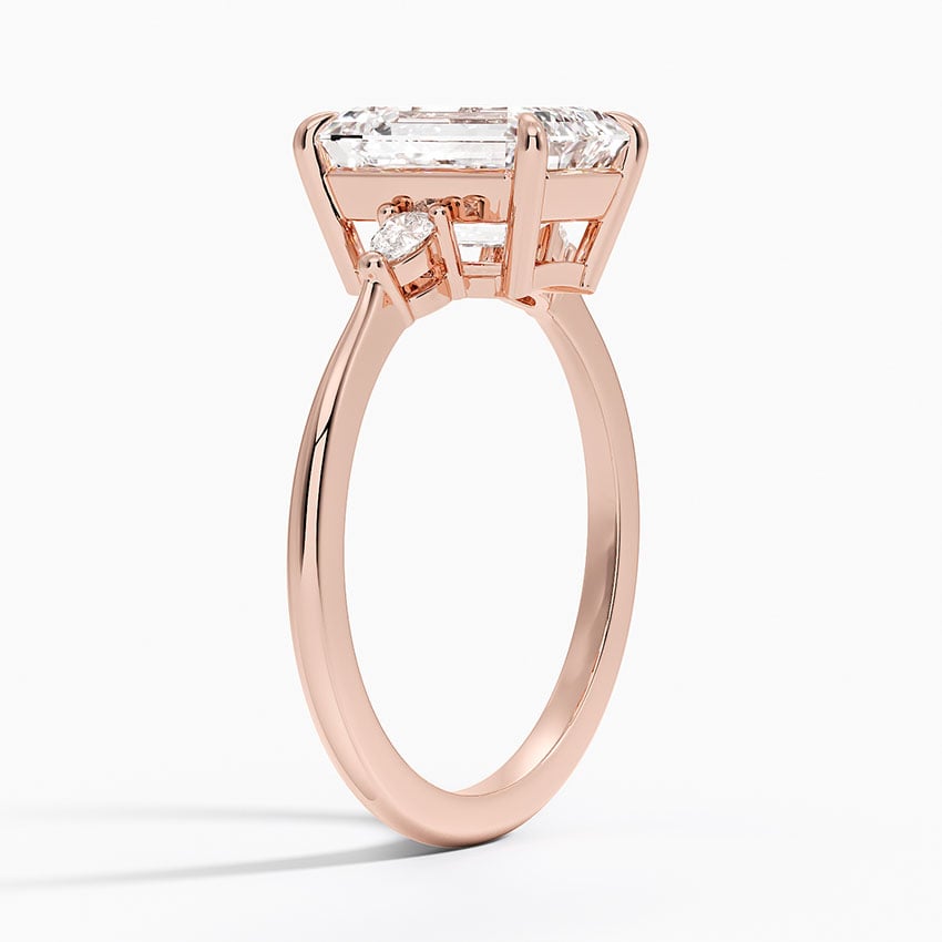 14K Rose Gold Aria Three Stone Diamond Ring (1/10 ct. tw.)