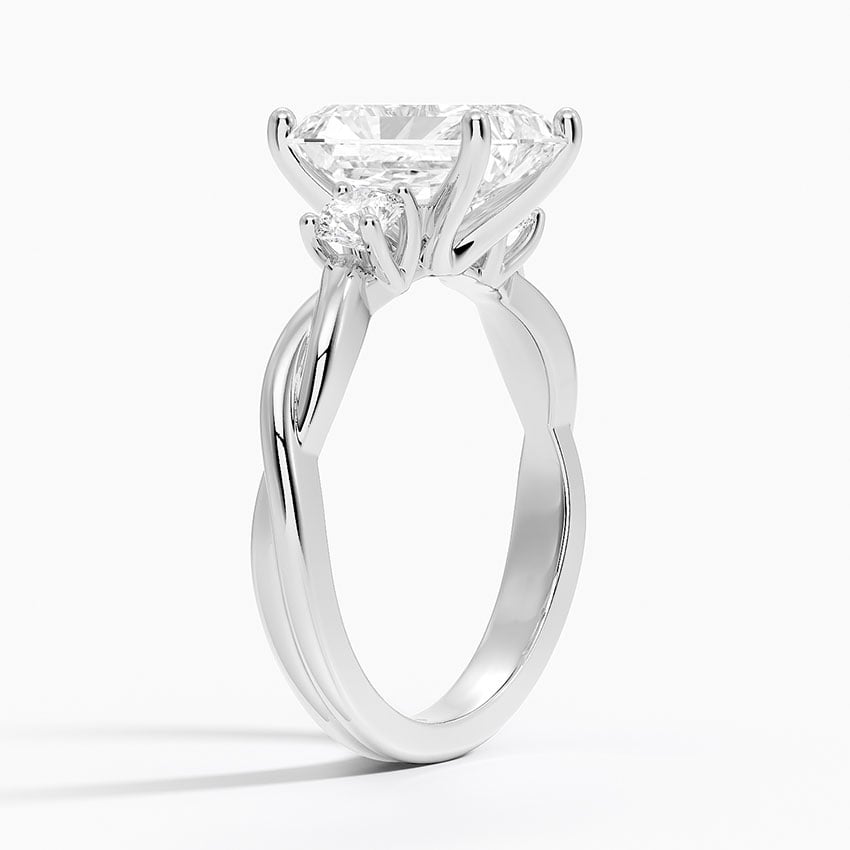Twisted Vine Three Stone Diamond Ring