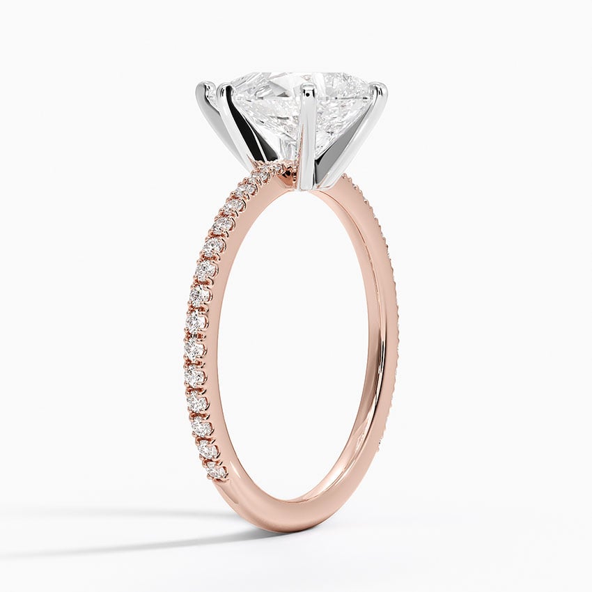 14K Rose Gold Ballad Three-Quarter Coverage Diamond Ring (1/4 ct. tw.)