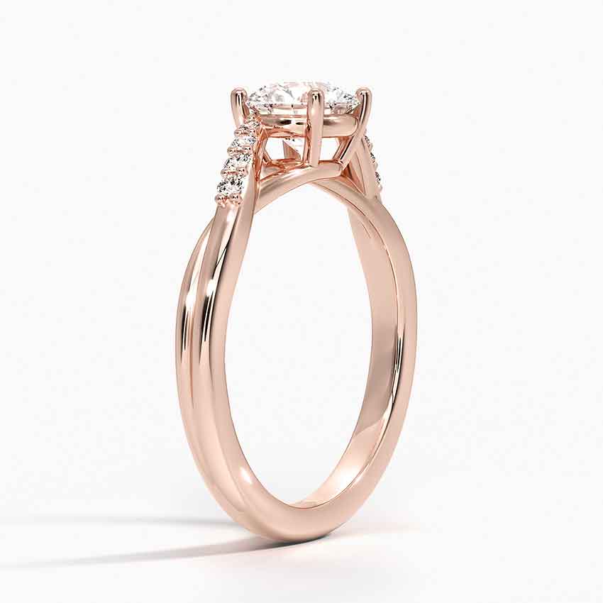 14KR Morganite Chamise Diamond Ring (1/15 ct. tw.), large top view