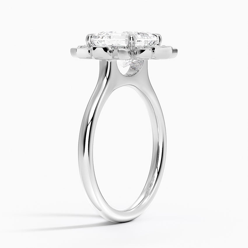 18K White Gold Fiore Halo Diamond Ring (1/4 ct. tw.)