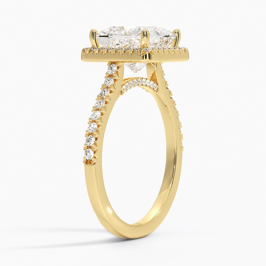 18K Yellow Gold Adorned Odessa Halo Diamond Ring