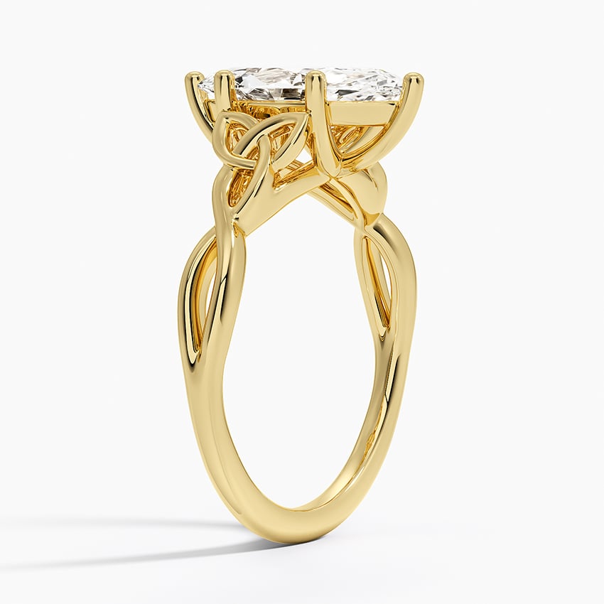 18K Yellow Gold Celtic Love Knot Ring