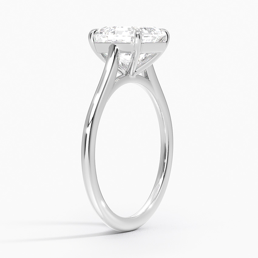 18K White Gold 1.4mm Provence Solitaire Ring