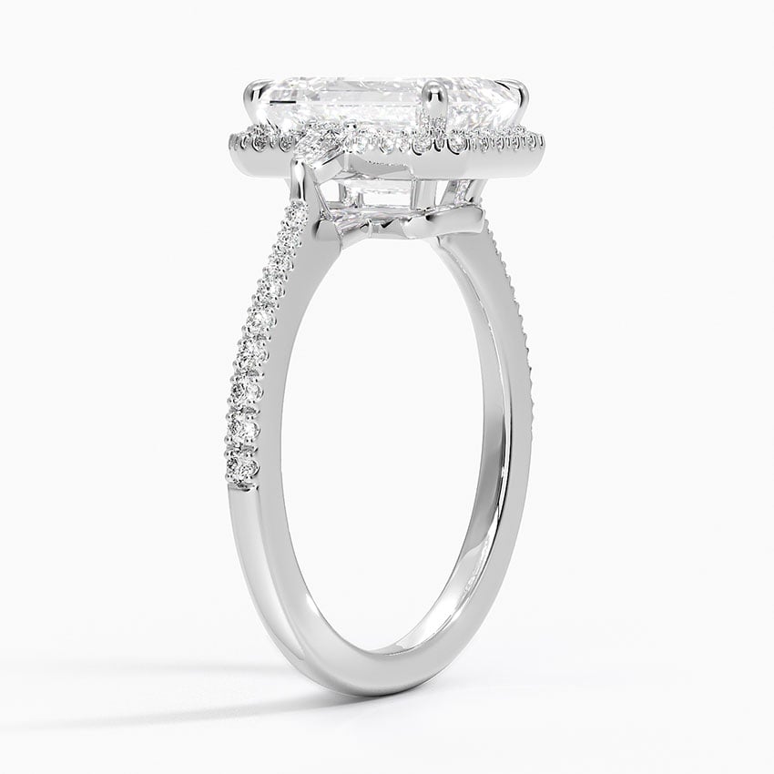 Pear Halo Diamond Ring