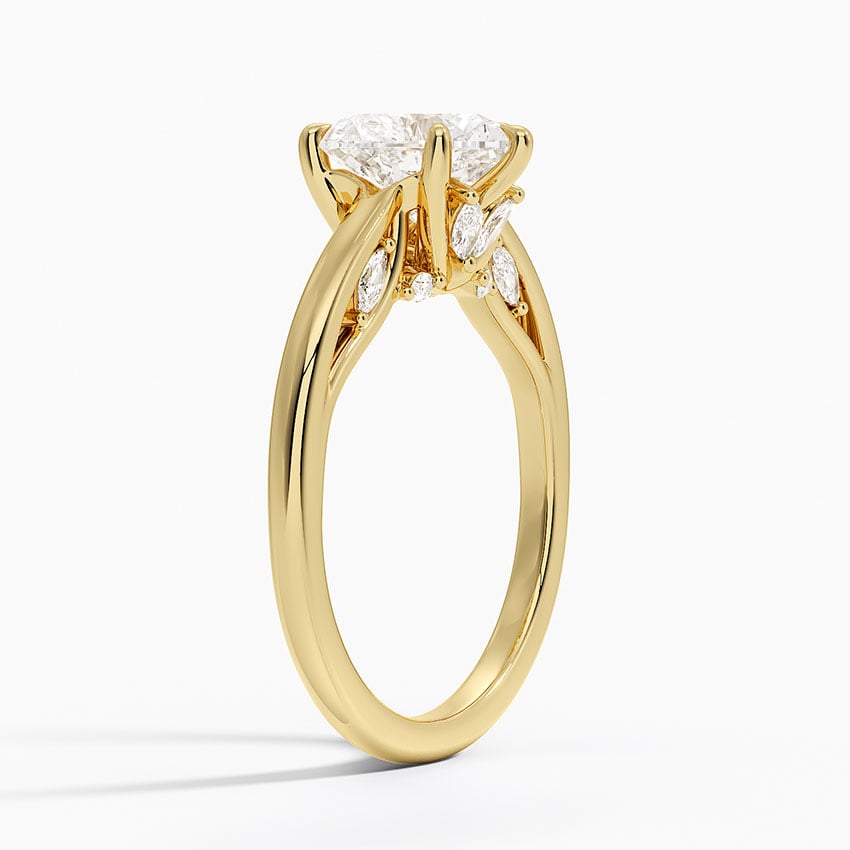 18K Yellow Gold Secret Garden Adorned Gallery Solitaire Ring (1/3 ct. tw.)