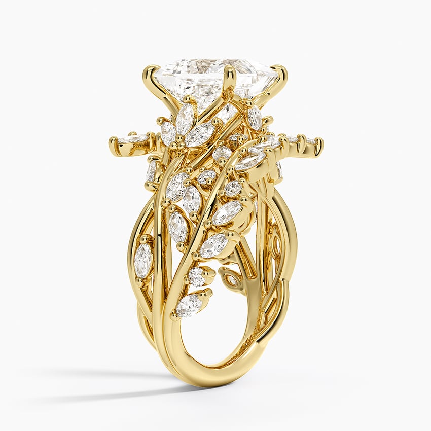 18K Yellow Gold Secret Garden Wrap Diamond Ring