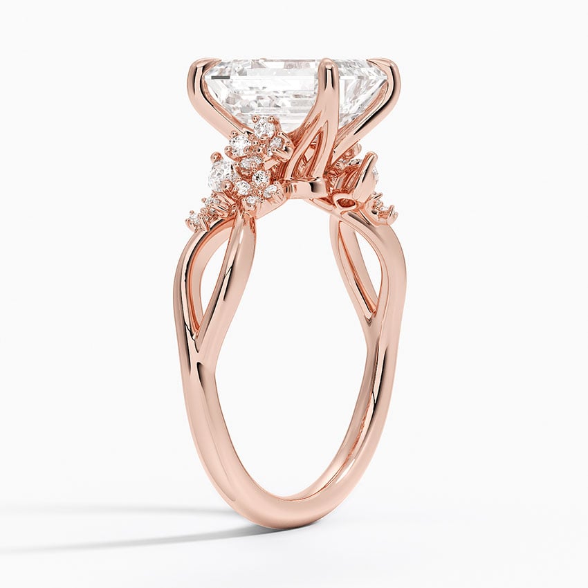 Flower Cluster Diamond Engagement Ring