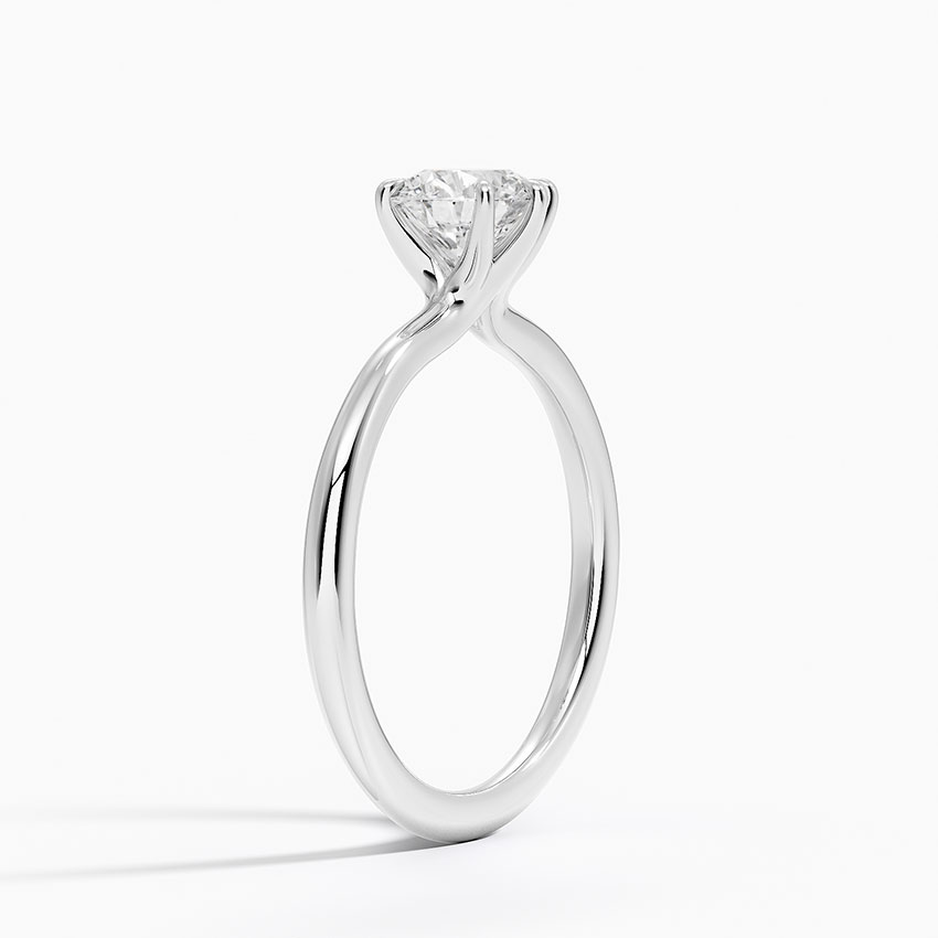 18KW Sapphire Freesia Six-Prong Solitaire Ring, large top view