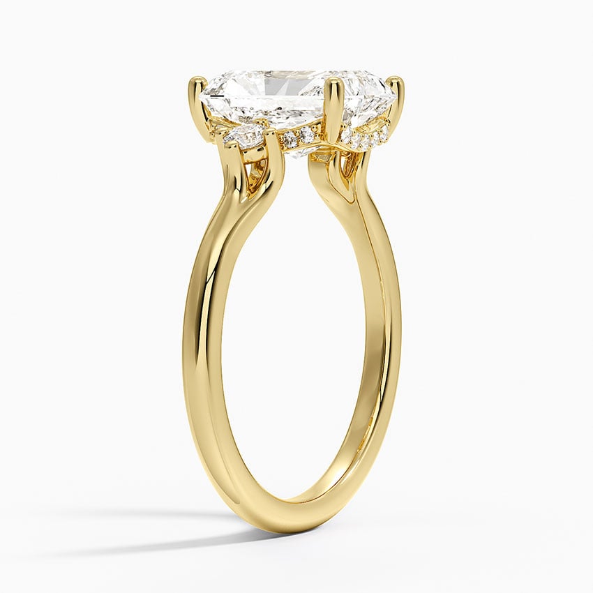 Floating Stone Diamond Engagement Ring